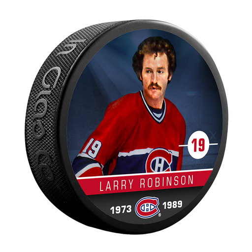 NHLAA Alumni Larry Robinson Montreal Canadiens Souvenir Collector Hockey Puck