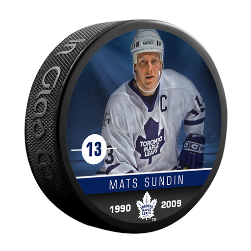 NHLAA Alumni Mats Sundin Toronto Maple Leafs Souvenir Collector Hockey Puck