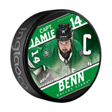 NHL Captain Series Jamie Benn Dallas Stars Souvenir Hockey Puck In Cube