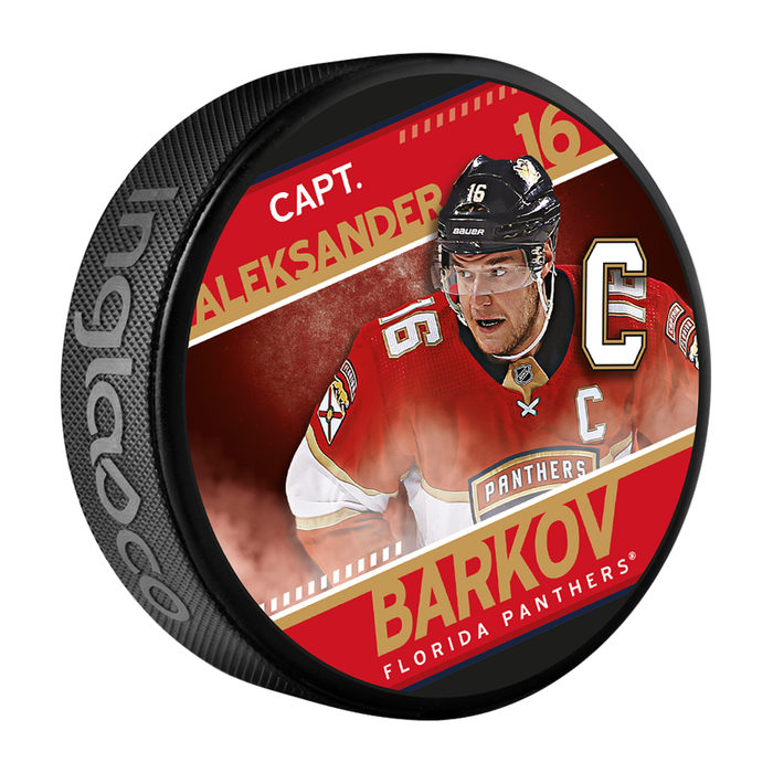 NHL Captain Series Aleksander Barkov Florida Panthers Souvenir Hockey Puck In Cube