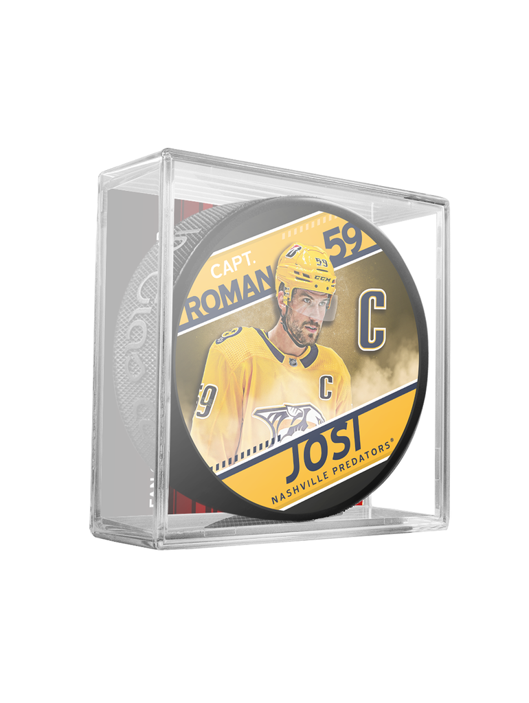 NHL Captain Series Roman Josi Nashville Predators Souvenir Hockey Puck In Cube