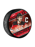 NHL Captain Series Nico Hischier New Jersey Devils Souvenir Hockey Puck In Cube