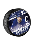 NHL Captain Series John Tavares Toronto Maple Leafs Souvenir Hockey Puck In Cube
