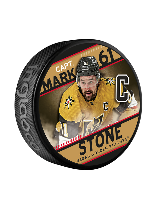 NHL Captain Series Mark Stone Vegas Golden Knights Souvenir Hockey Puck In Cube