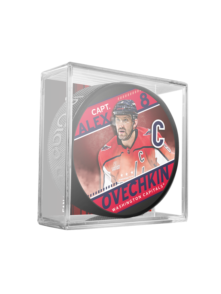 NHL Captain Series Alex Ovechkin Washington Capitals Souvenir Hockey Puck In Cube