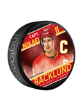 NHL Captain Series Mikael Backlund Calgary Flames Souvenir Hockey Puck In Cube