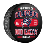 NHL Columbus Blue Jackets Property Of Souvenir Collector Hockey Puck