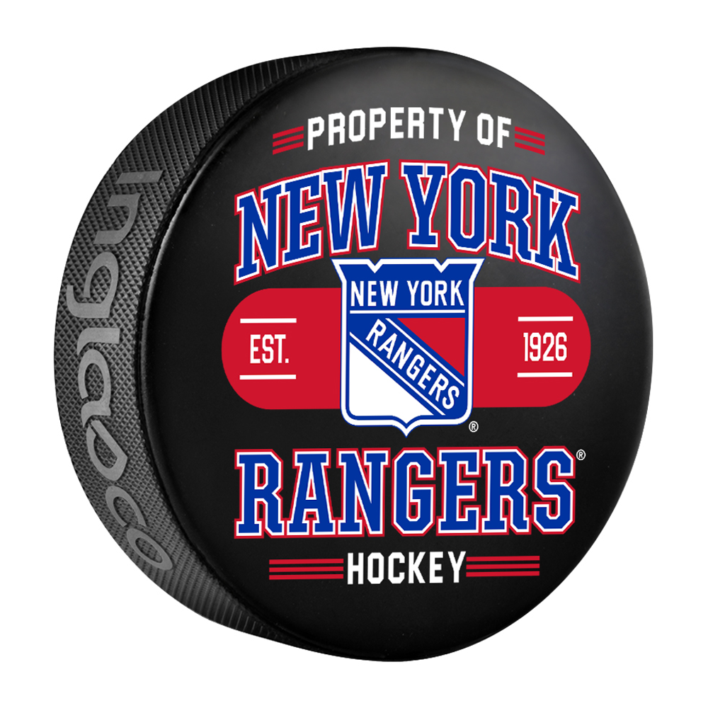 NHL New York Rangers Property Of Souvenir Collector Hockey Puck — Inglasco