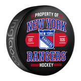 NHL New York Rangers Property Of Souvenir Collector Hockey Puck