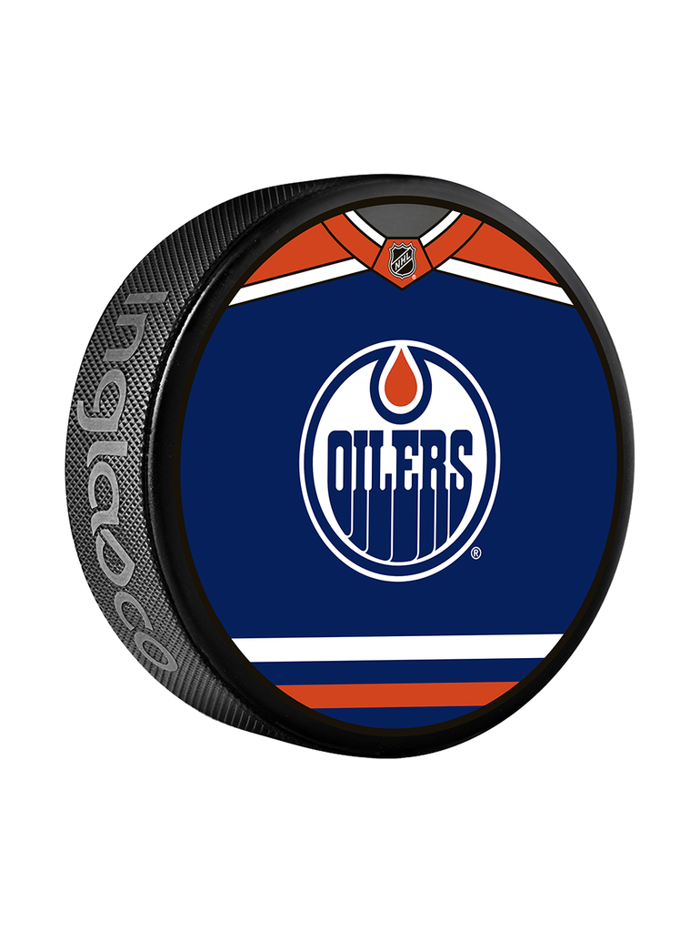 NHL Edmonton Oilers Jersey Design Souvenir Collector Hockey Puck