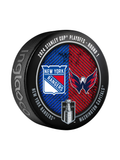 NHL 2024 Round 1 Playoffs Match-Up New York Rangers vs Washington Capitals Souvenir Collector Puck