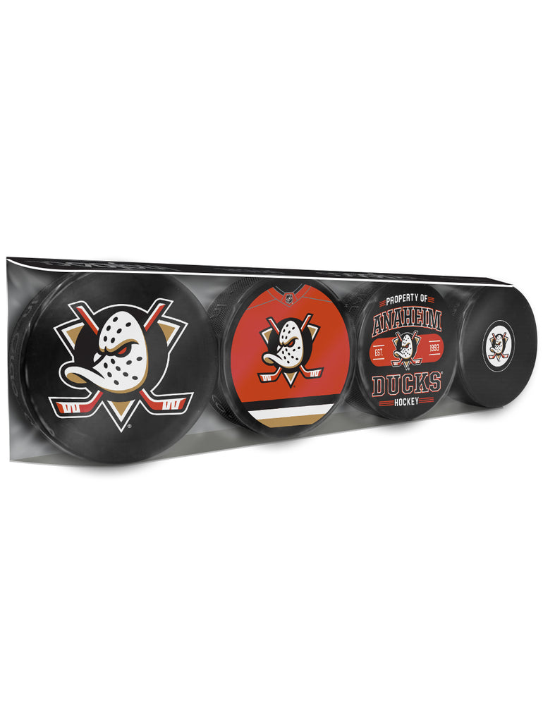 NHL Anaheim Ducks Souvenir Hockey Puck Collector's 4-Pack