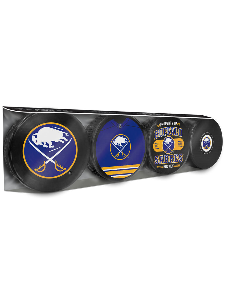 NHL Buffalo Sabres Souvenir Hockey Puck Collector's 4-Pack