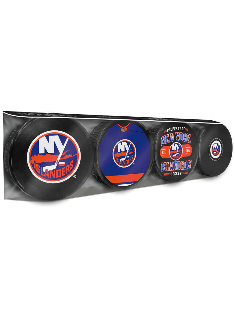 NHL New York Islanders Souvenir Hockey Puck Collector's 4-Pack