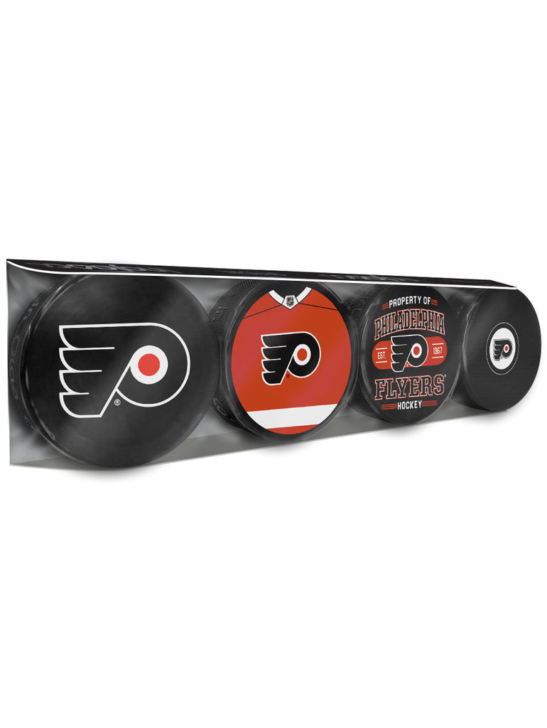 NHL Philadelphia Flyers Souvenir Hockey Puck Collector's 4-Pack