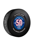 ECHL Kalamazoo Wings 50 Years 2024-25 Official Game Hockey Puck In Cube