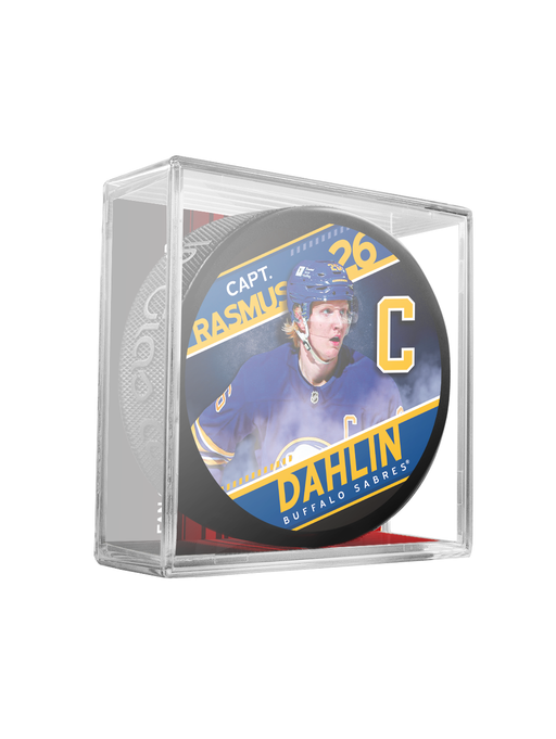 NHL Captain Series Rasmus Dahlin Buffalo Sabres Souvenir Hockey Puck In Cube