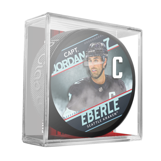 NHL Captain Series Jordan Eberle Seattle Kraken Souvenir Hockey Puck In Cube