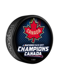 NHL 4 Nations Face-Off 2025 Canada Champions Roster Souvenir Collectors Puck