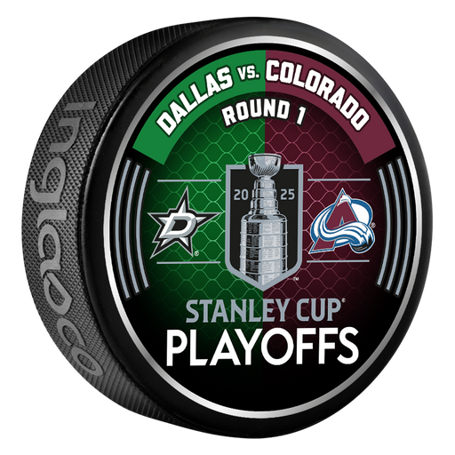 NHL 2025 Round 1 Playoffs Match-Up Dallas Stars vs Colorado Avalanche Souvenir Collector Puck