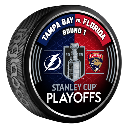 NHL 2025 Round 1 Playoffs Match-Up Tampa Bay Lightning Vs Florida Panthers Souvenir Collector Puck