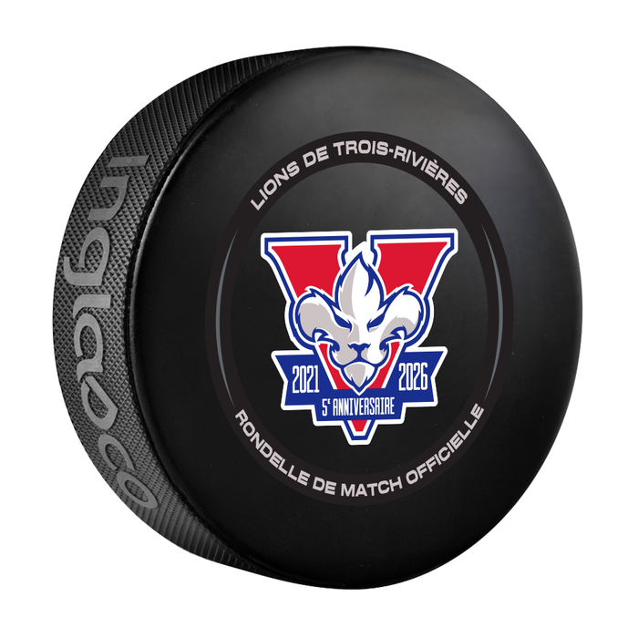 ECHL Trois-Rivieres Lions 2025-26 Official Game Hockey Puck In Cube