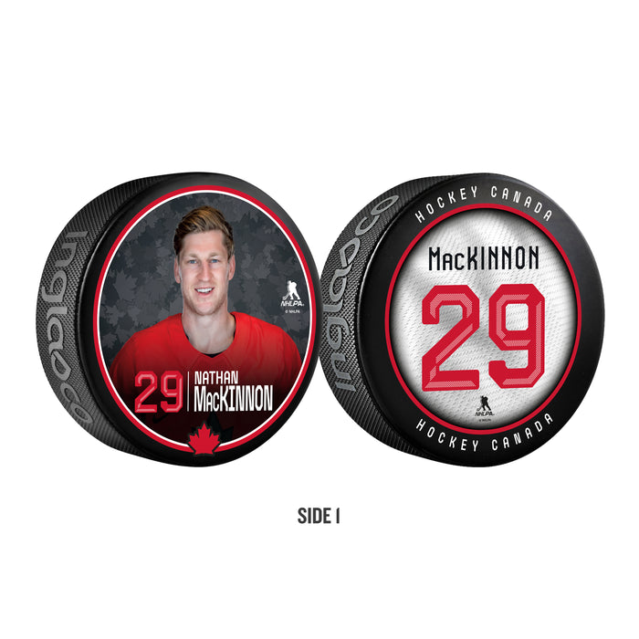 Hockey Canada 2026 2-Puck Collection Nathan Mackinnon