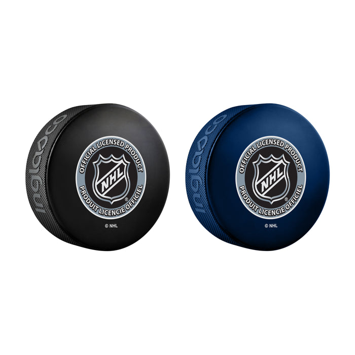 NHL Heritage Classic 2026 Hockey Pucks 2 Set Winnipeg Generic & Winnipeg Jets Logo