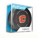 NHL Calgary Flames Officially Licensed 2023-2024 Team Game Puck Design In Cube - New Fan Blue