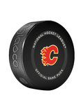 NHL Calgary Flames Officially Licensed 2023-2024 Team Game Puck Design In Cube - New Fan Pink
