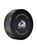 NHL Colorado Avalanche 2023-24 Official Game Hockey Puck In Cube