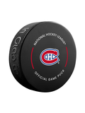 NHL Montreal Canadiens 2023-24 Official Game Hockey Puck In Cube