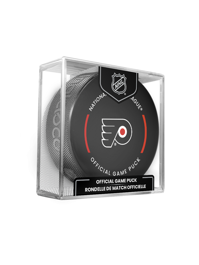 NHL Philadelphia Flyers 2023-24 Official Game Hockey Puck In Cube