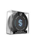 NHL Seattle Kraken 2023-24 Official Game Hockey Puck In Cube