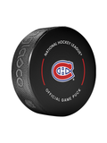 NHL Montreal Canadiens Officially Licensed 2024-25 Team Game Hockey Puck Design- In Cube