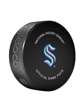 NHL Seattle Kraken Officially Licensed 2024-25 Team Game Hockey Puck Design- In Cube