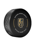 NHL Vegas Golden Knights Officially Licensed 2024-25 Team Game Hockey Puck Design- In Cube