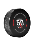 NHL Washington Capitals 50th Anniversary Officially Licensed 2024-25 Team Game Hockey Puck Design- In Cube