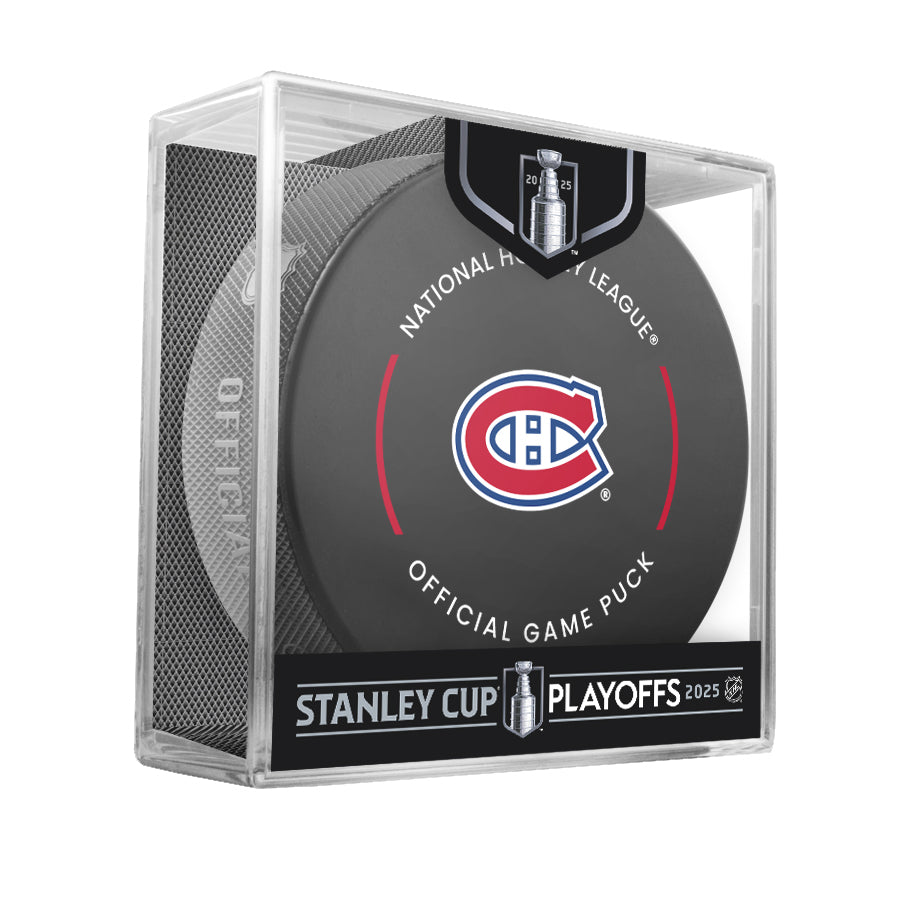 NHL Montreal Canadiens 2025 Official Playoffs Game Hockey Puck Design ...