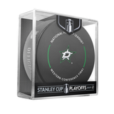 NHL Dallas Stars 2025 Official Playoffs Round 3 Game Puck Design In Cube
