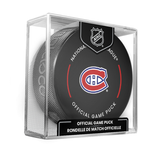 NHL Montreal Canadiens Officially Licensed 2025-2026 Game Puck Design In Cube