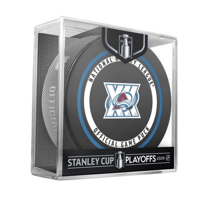 NHL Playoffs 2026 Game Puck 960T  Hs Cube R1/2 Colorado Avalanche