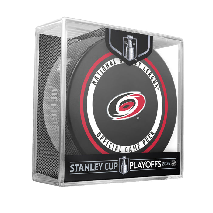 NHL Playoffs 2026 Game Puck 960T  Hs Cube R1/2 Carolina Hurricanes