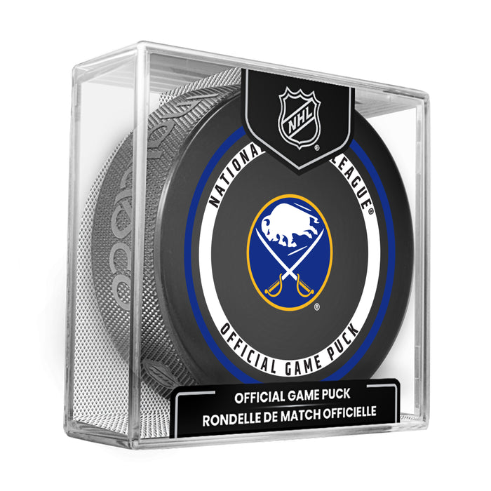 NHL Buffalo Sabres Official  2026-2027 Game Puck 960T In Cube