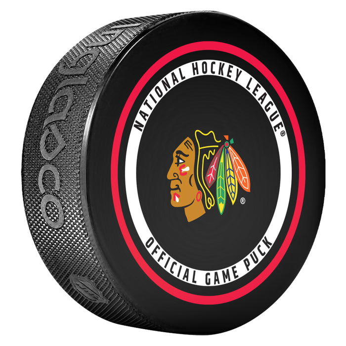 NHL Chicago Blackhawks Official  2026-2027 Game Puck 960T In Cube