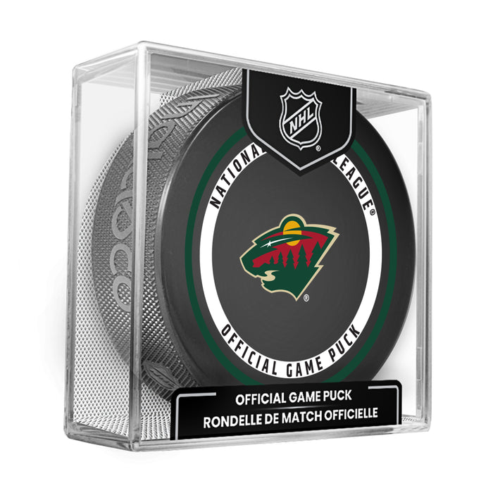NHL Minnesota Wilds Official 2026-2027 Game Puck 960T In Cube