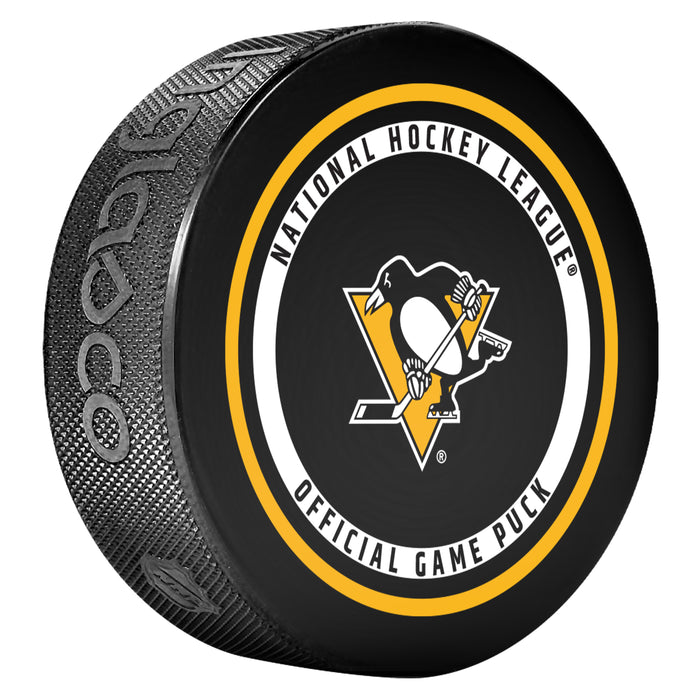 NHL Pittsburgh Penguins 60th Anniversary Official  2026-2027 Game Puck 960T In Cube