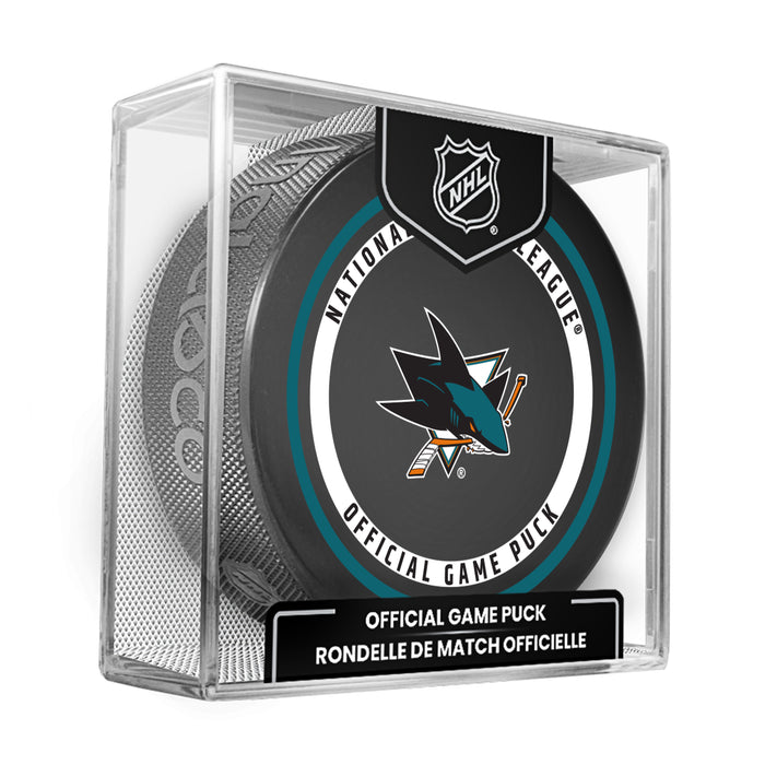 NHL San Jose Sharks Official 2026-2027 Game Puck 960T In Cube