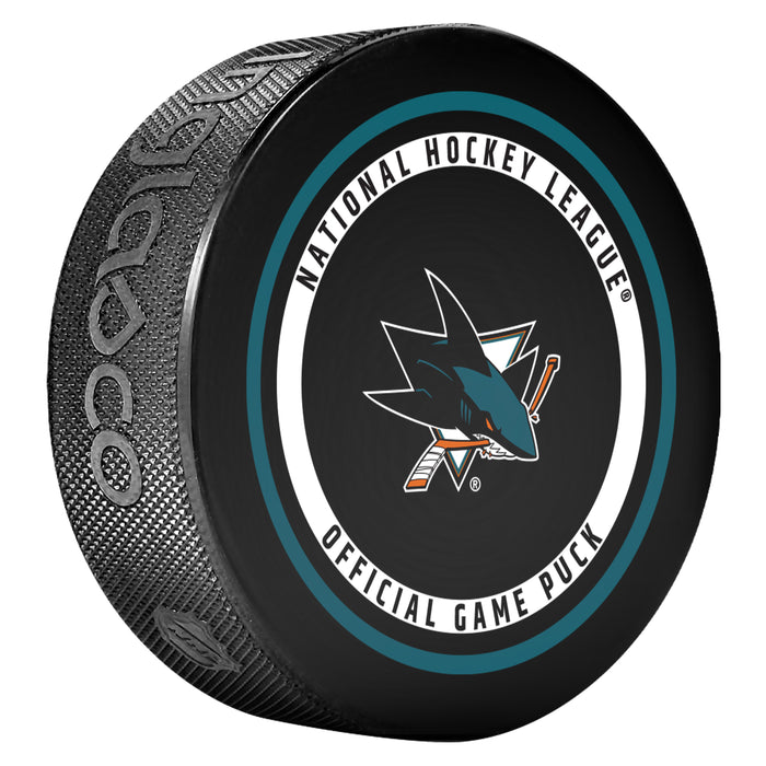 NHL San Jose Sharks Official 2026-2027 Game Puck 960T In Cube