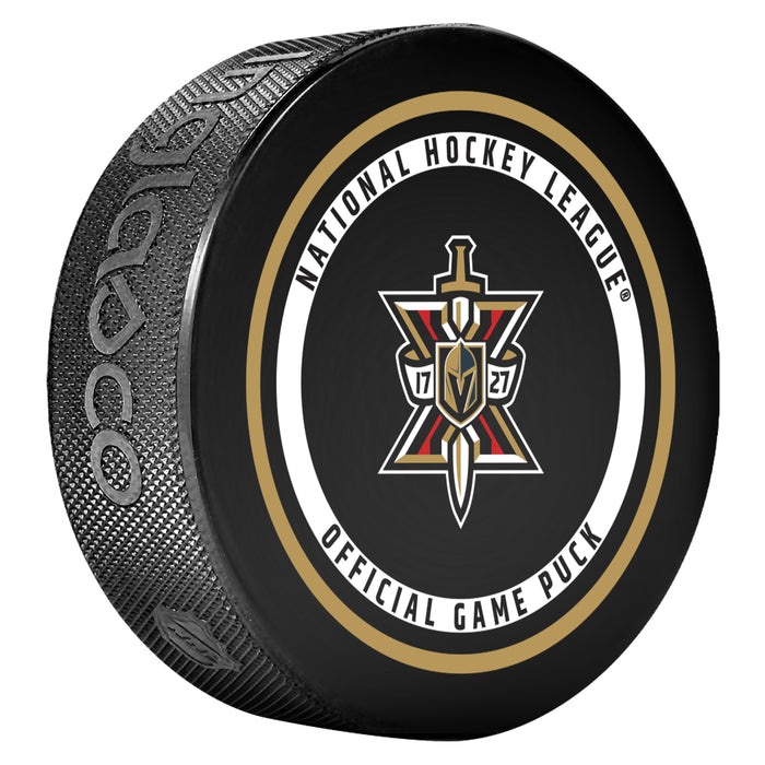 NHL Vegas Golden Knights 10th Anniversary Official  2026-2027 Game Puck 960T In Cube